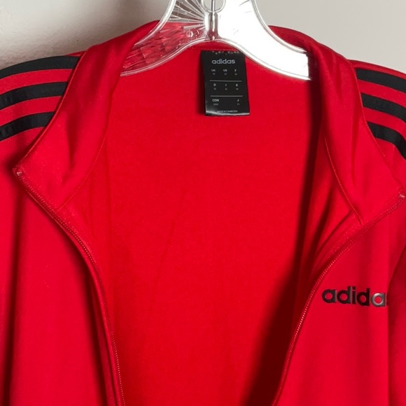 Adidas Men's Essentials 3-Stripes Tricot Track Jacket EB3991 (Red/Black) Size M - Picture 4 of 7